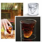 75ml Double Wall Skull Skeleton Whisky Wine Glass Cup Crystal Skull Head Vodka