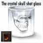 75ml Double Wall Skull Skeleton Whisky Wine Glass Cup Crystal Skull Head Vodka