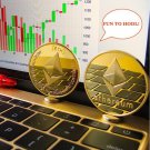 1 PCS Gold Plated Ethereum Coin Collectible Coin Litecoin Art Collection Gift