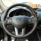 Black Leather Car Steering Wheel Cover For Kia Sportage 3 2011-2014 Free Ship