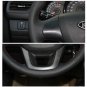 Hand-stitched Black Leather Steering Wheel Cover For Kia K2 Kia Rio 2011-2013