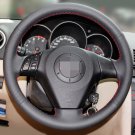 Black Leather Car Steering Wheel Cover For Old Mazda 3 Mazda 5 Mazda 6 2003-2009