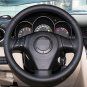 Black Leather Car Steering Wheel Cover For Old Mazda 3 Mazda 5 Mazda 6 2003-2009