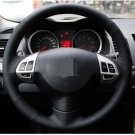 Black Leather Car Steering Wheel Cover For Mitsubishi Lancer EX10 Lancer Sport