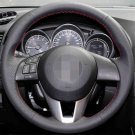Black Leather Car Steering Wheel Cover For Mazda CX-5 CX5 Atenza 2014 Free Ship