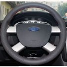 Black Leather Car Steering Wheel Cover For Ford Kuga 2008-2011 Focus 2 Free ship