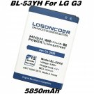 5850mAh Battery For LG G3 D858 D855 D857 D859 D850 F400 F460 F470 F400L D830