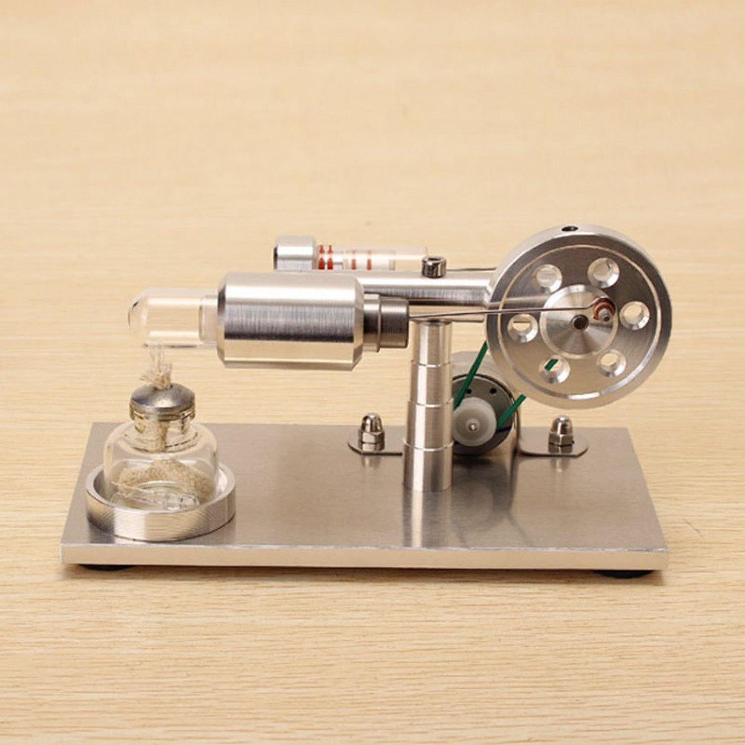 Air Stirling Engine Model Aluminum Alloy Generator Model Educational Science Toy