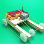 DIY Four-wheeled Belt Geared Car Model Child Inventions Kit Pupils Physical