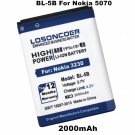2000mA Battery Replace For Nokia 3230 5070 5140 5140i 5200 5300 5500 6020 6021