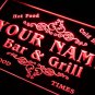 Name Personalized Custom Family Bar & Grill Beer Home Gift Neon Sign with On/Off