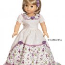 Victorian Romance Dress, Hair Flower & Shoes Fits 18 Inch American Girl Dolls