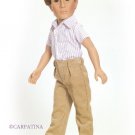 Casual Pants and Shirt Outfit for Carpatina 18" Boy Dolls Stephan, Adam & Carter
