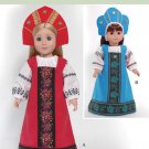 18 In Dolls Russian Sarafan Pattern multi sized for American Girl and Carpatina