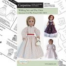 Civil War Ball Dress Day Suit Doll Clothes Pattern Fit American Girl & Carpatina