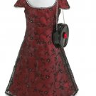 Valentine Party Dress, Purse & Sandals fit 18 In American Girl or Journey Girl