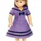 Purple Wool Doll Dress fits 18 Inch American Girl dolls, Gotz and Our Generation