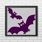Bats silhouette cross stitch pattern in pdf