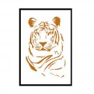 Topaz tiger silhouette cross stitch pattern in pdf