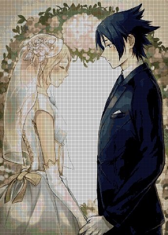 Anime wedding cross stitch pattern in pdf ANCHOR