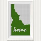Idaho home silhouette cross stitch pattern in pdf