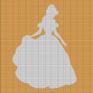 BELLE SILHOUETTE IN BEAUTY AND THE BEAST CROCHET AFGHAN PATTERN GRAPH