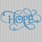 HOPE TEXT CROCHET AFGHAN PATTERN GRAPH