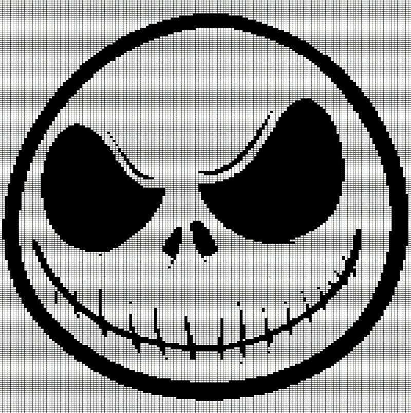 NIGHTMARE SKULL CROCHET AFGHAN PATTERN GRAPH