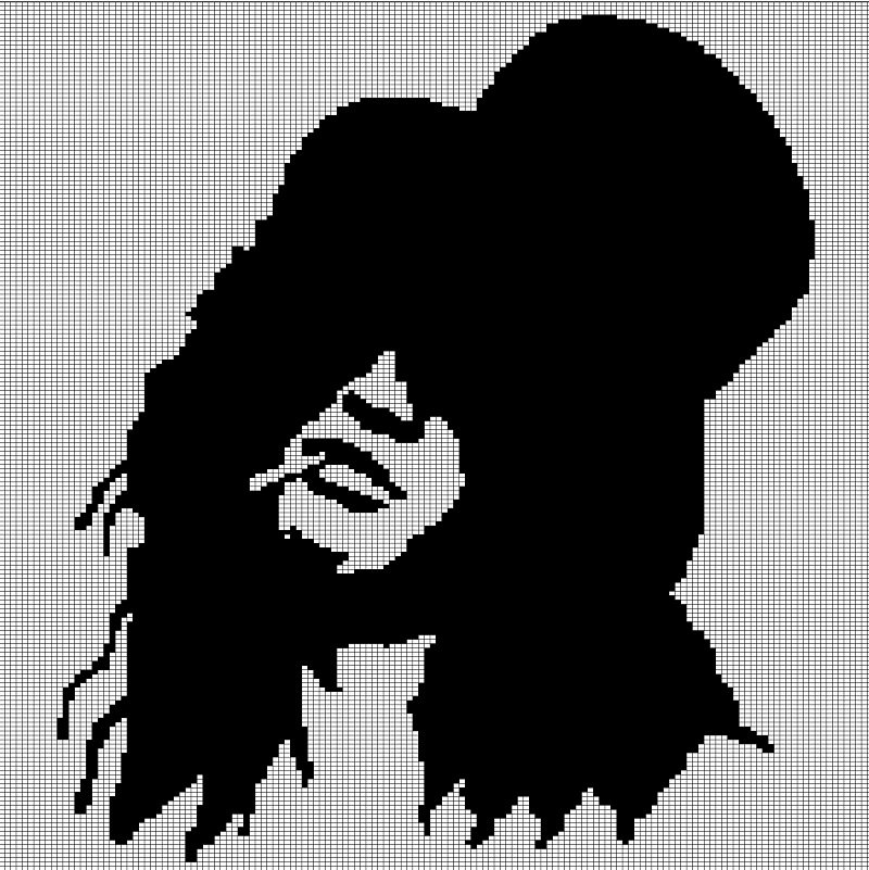 SLASH FACE CROCHET AFGHAN PATTERN GRAPH