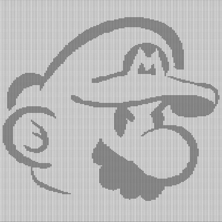 SUPER MARIO HEAD CROCHET AFGHAN PATTERN GRAPH