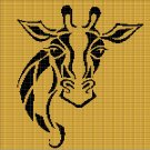 BLACK-YELLOW GIRAFFE HEAD CROCHET AFGHAN PATTERN GRAPH