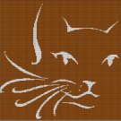 BROWN CAT HEAD CROCHET AFGHAN PATTERN GRAPH