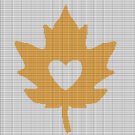 LEAF WITH HEART CROCHET AFGHAN PATTERN GRAPH
