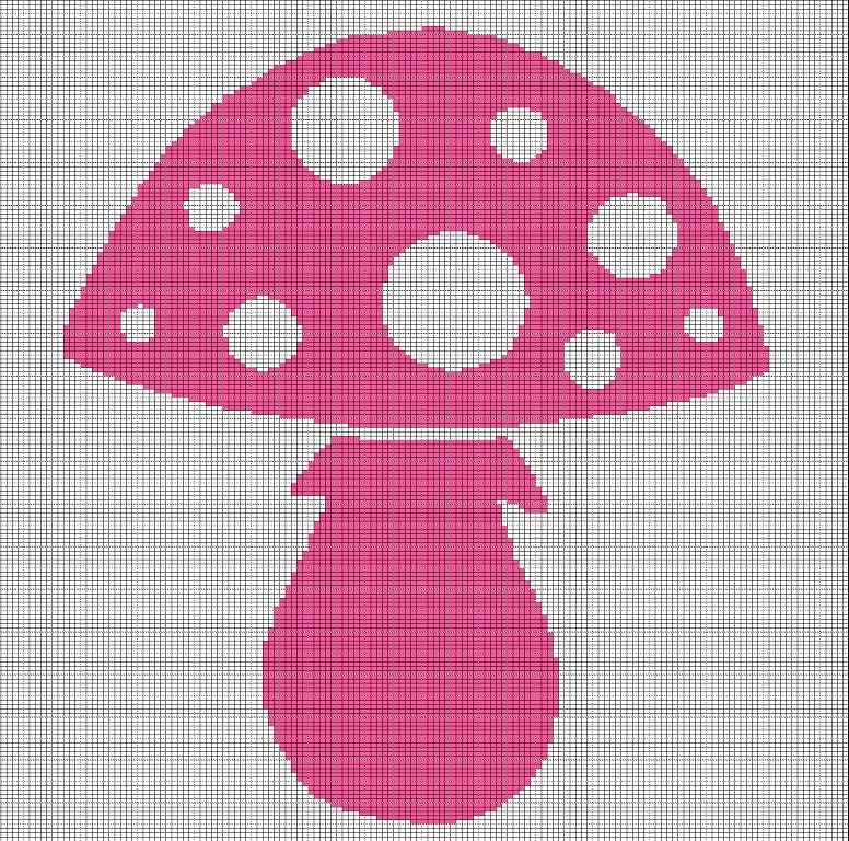MUSHROOM CROCHET AFGHAN PATTERN GRAPH