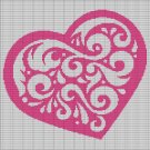 PINK HEART CROCHET AFGHAN PATTERN GRAPH