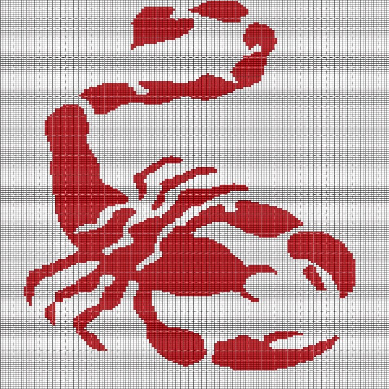SCORPION CROCHET AFGHAN PATTERN GRAPH 2