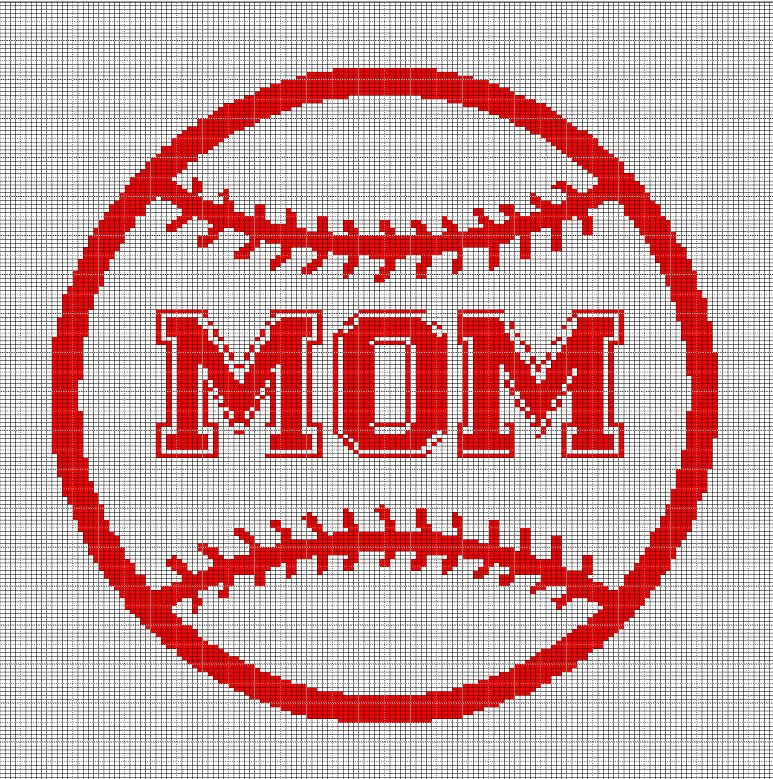 BASEBALL MOM CROCHET AFGHAN PATTERN GRAPH