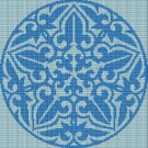 BLUE MOSAIC TAPESTRY STYLE CROCHET AFGHAN PATTERN GRAPH