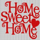 HOME SWEET HOME TEXT CROCHET AFGHAN PATTERN GRAPH