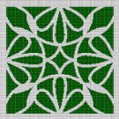 MOSS GREEN MOSAIC TAPESTRY STYLE CROCHET AFGHAN PATTERN GRAPH