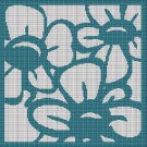 TURQUOISE FLOWERS CROCHET AFGHAN PATTERN GRAPH