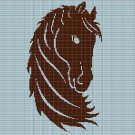 BLUE-BROWN HORSE HEAD CROCHET AFGHAN PATTERN GRAPH