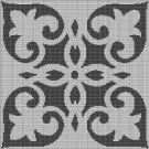 GRAY MOSAIC TAPESTRY STYLE CROCHET AFGHAN PATTERN GRAPH