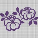 PURPLE FLOWERS CROCHET AFGHAN PATTERN GRAPH