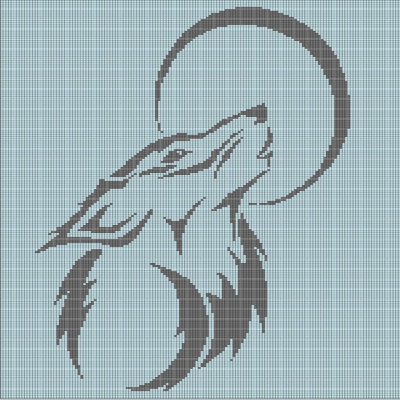 WOLF AND MOON CROCHET AFGHAN PATTERN GRAPH2