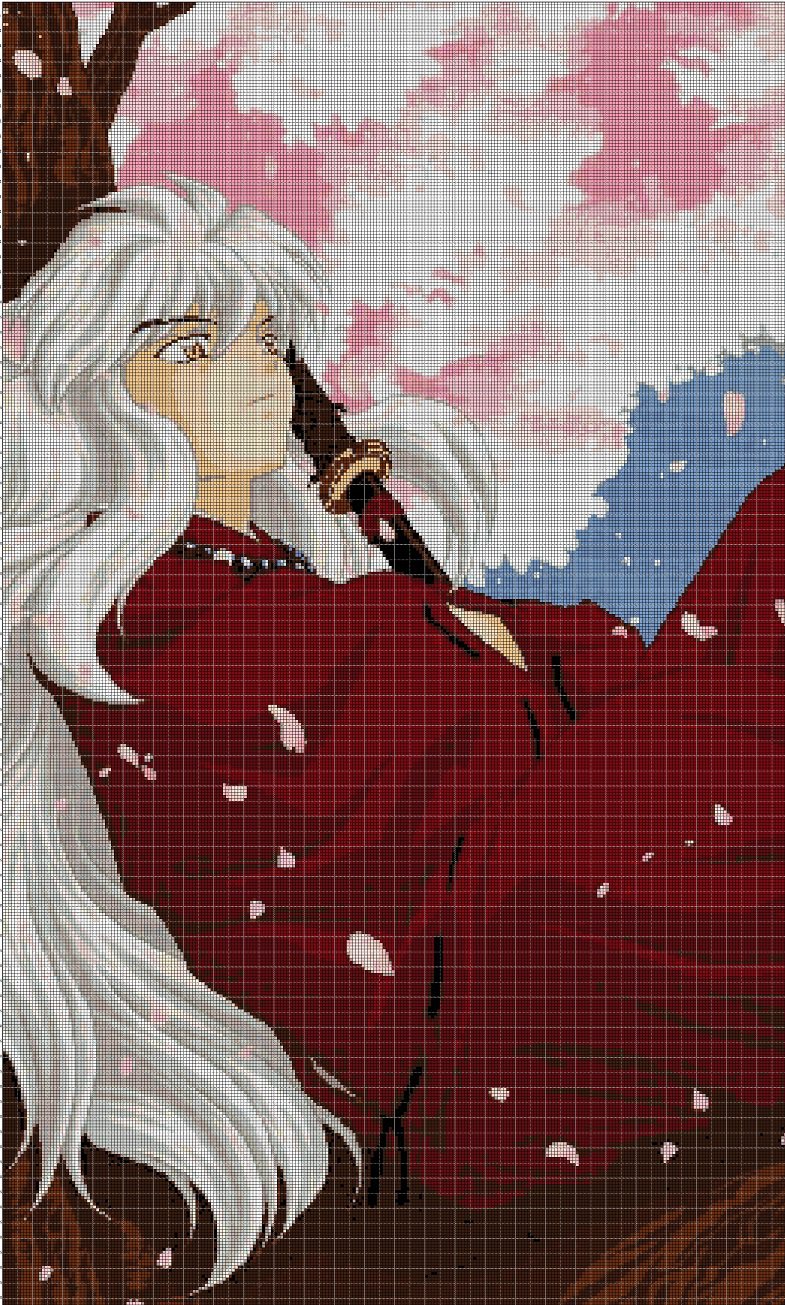 Inuyasha Art Anime Cross Stitch Pattern In Pdf2