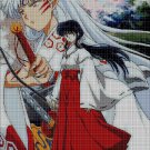 Kikyo and Sesshomaru anime cross stitch pattern in pdf