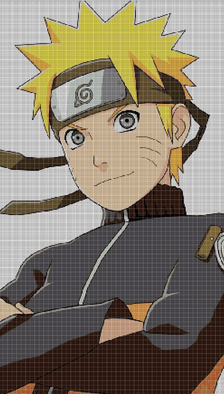 Naruto anime cross stitch pattern in pdf2