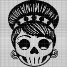 BUN HAIR SUGAR SKULL LADY CROCHET AFGHAN PATTERN GRAPH