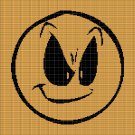 EVIL FACE CROCHET AFGHAN PATTERN GRAPH